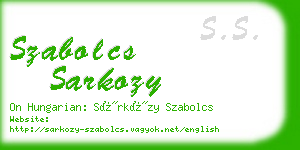 szabolcs sarkozy business card